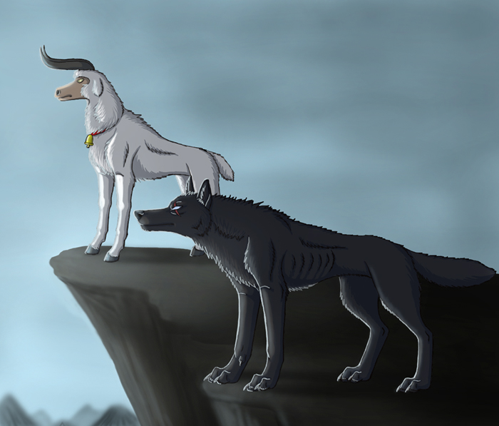 Chirin and wolf