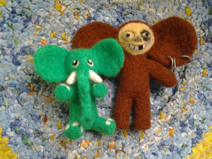 Green Elephant and Cheburashka