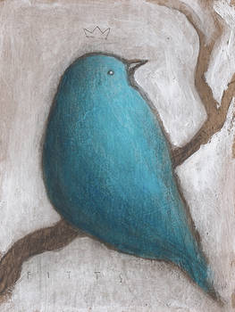 Blue Bird on Branch