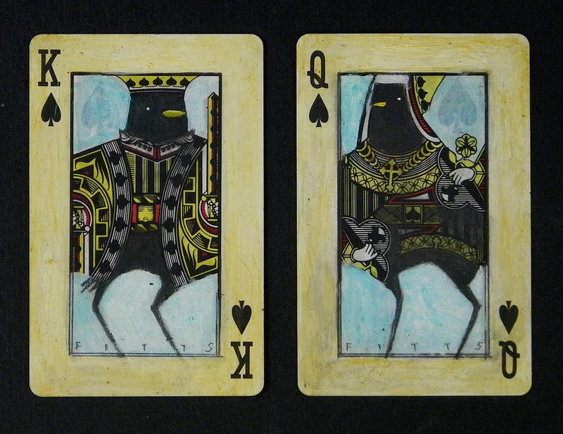 Crow King and Queen: Spades