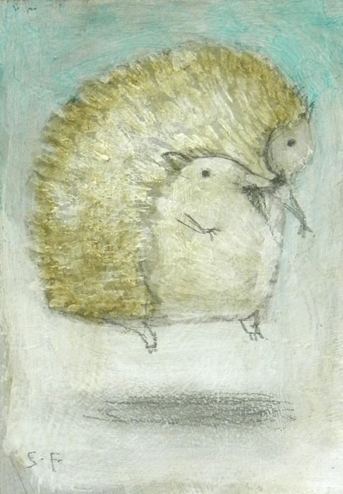 Hovering Hedgehog ACEO