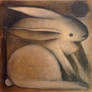 Rabbit with Black Circle (New Moon)