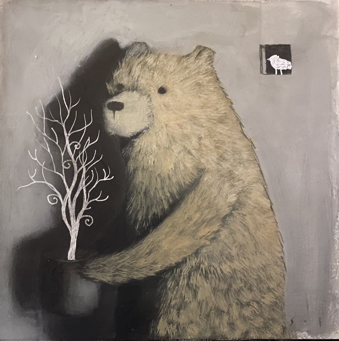 Bear carrying a White Tree