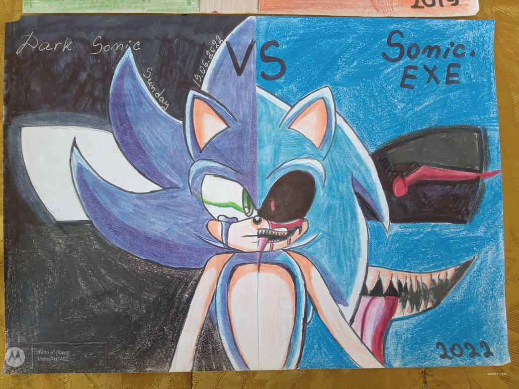 Sonic Vs Sonic.exe by MivesTH on DeviantArt