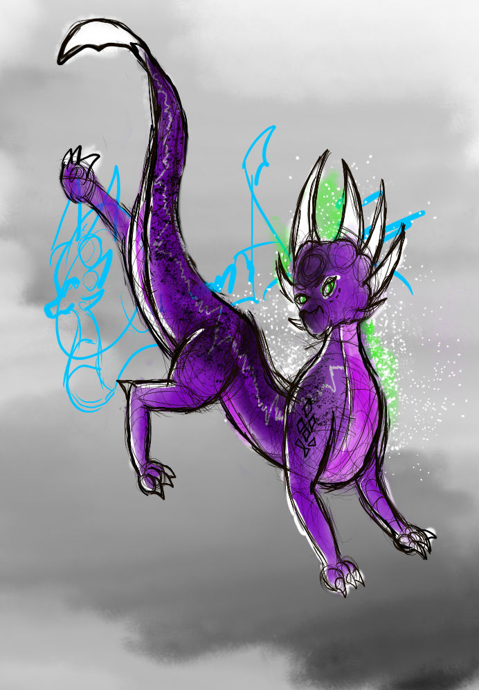 Cyndro Cynder Sketch by QTheDragon on DeviantArt