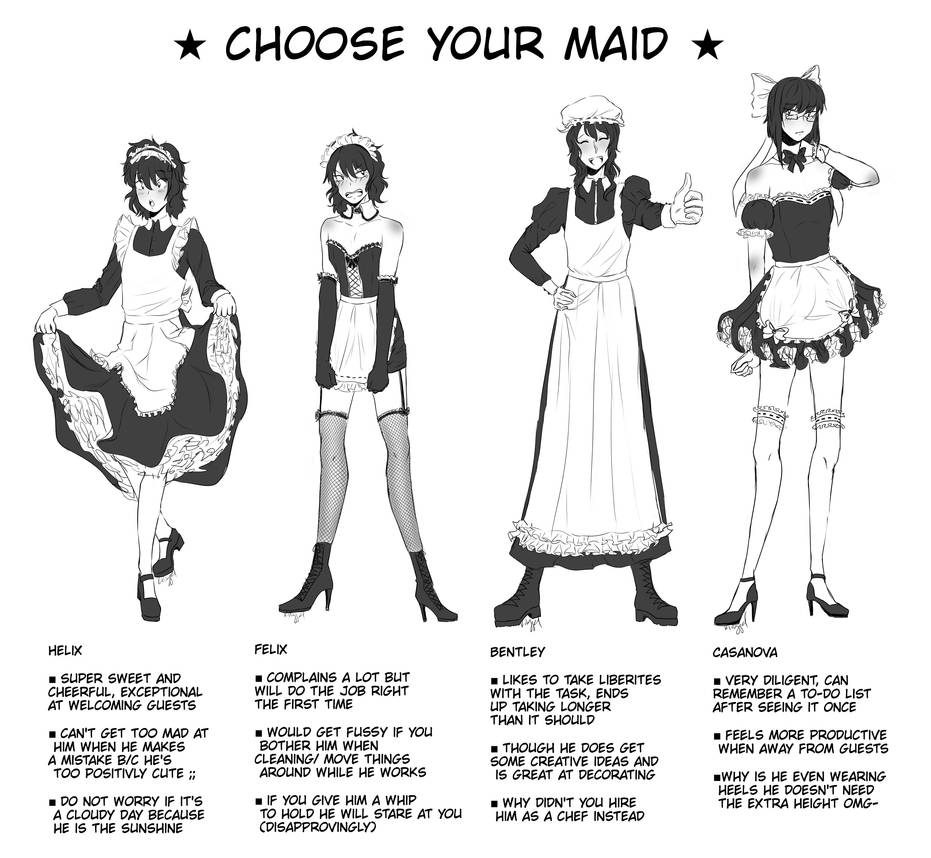 Choose your Maid owo by deKirbyGal on DeviantArt