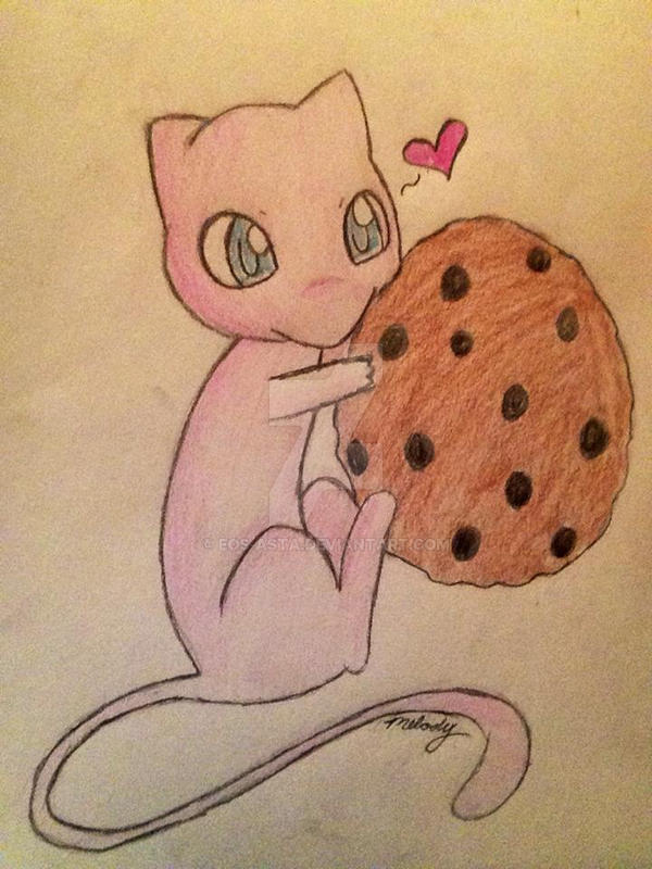 Mew with a cookie