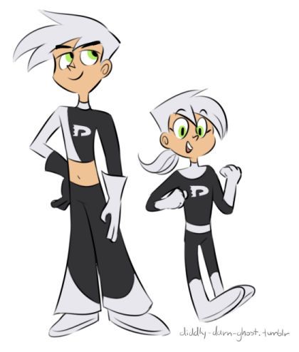 Danny Fenton and his sister swap their suits by usgshehejdd on DeviantArt