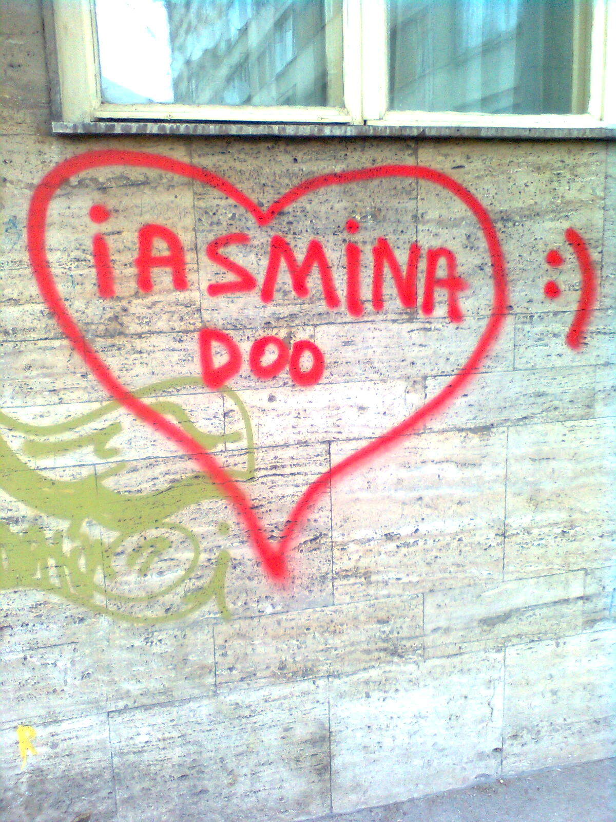 IasminaDoo heart smile graffiti Timisoara, Romania