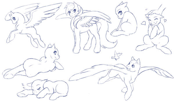 Pony Poses Sketch Sheet - F2U