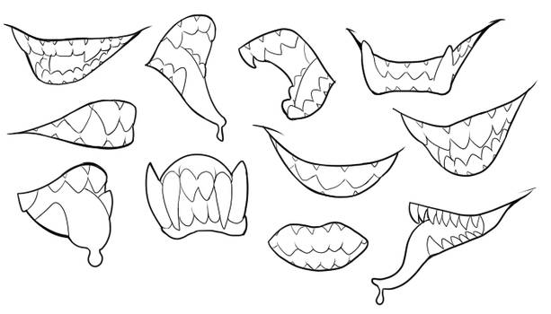 F2U Lineart - Teeth