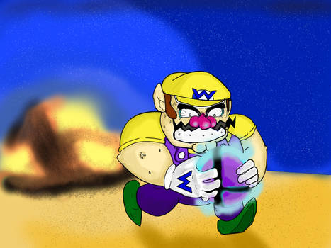 Wario is a swag master stealing the smash ball