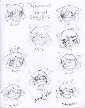 Tsumimi's Facial Expressions