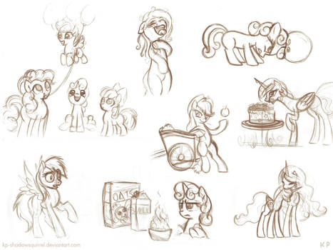 Random Pony Sketches 1