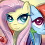 Flutterdash and Rainbow Shy