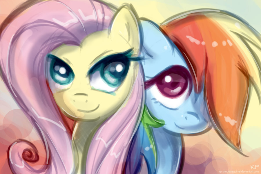 Flutterdash and Rainbow Shy