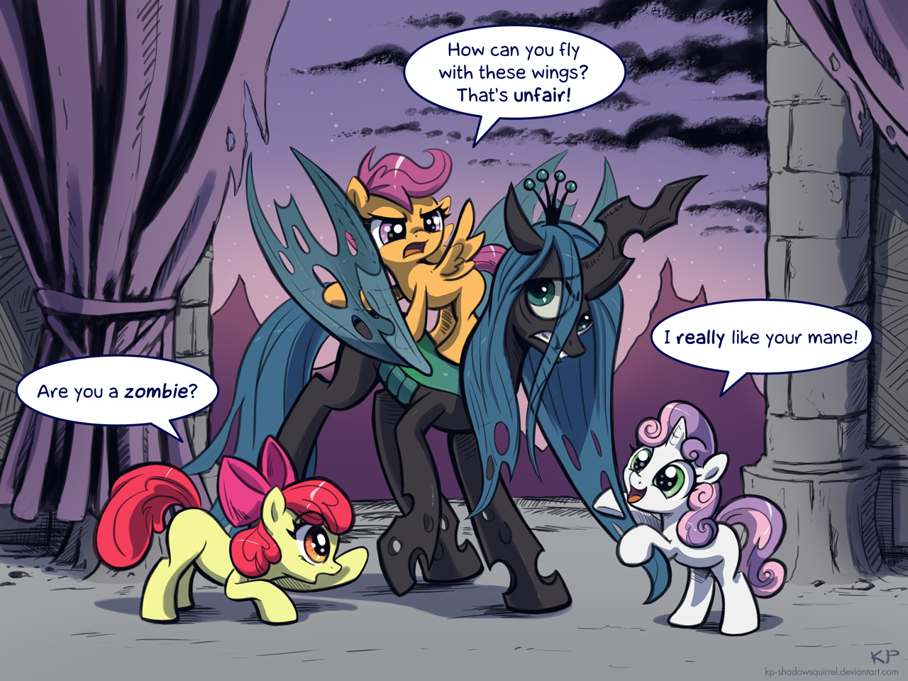 Chrysalis vs. the CMCs by KP-ShadowSquirrel