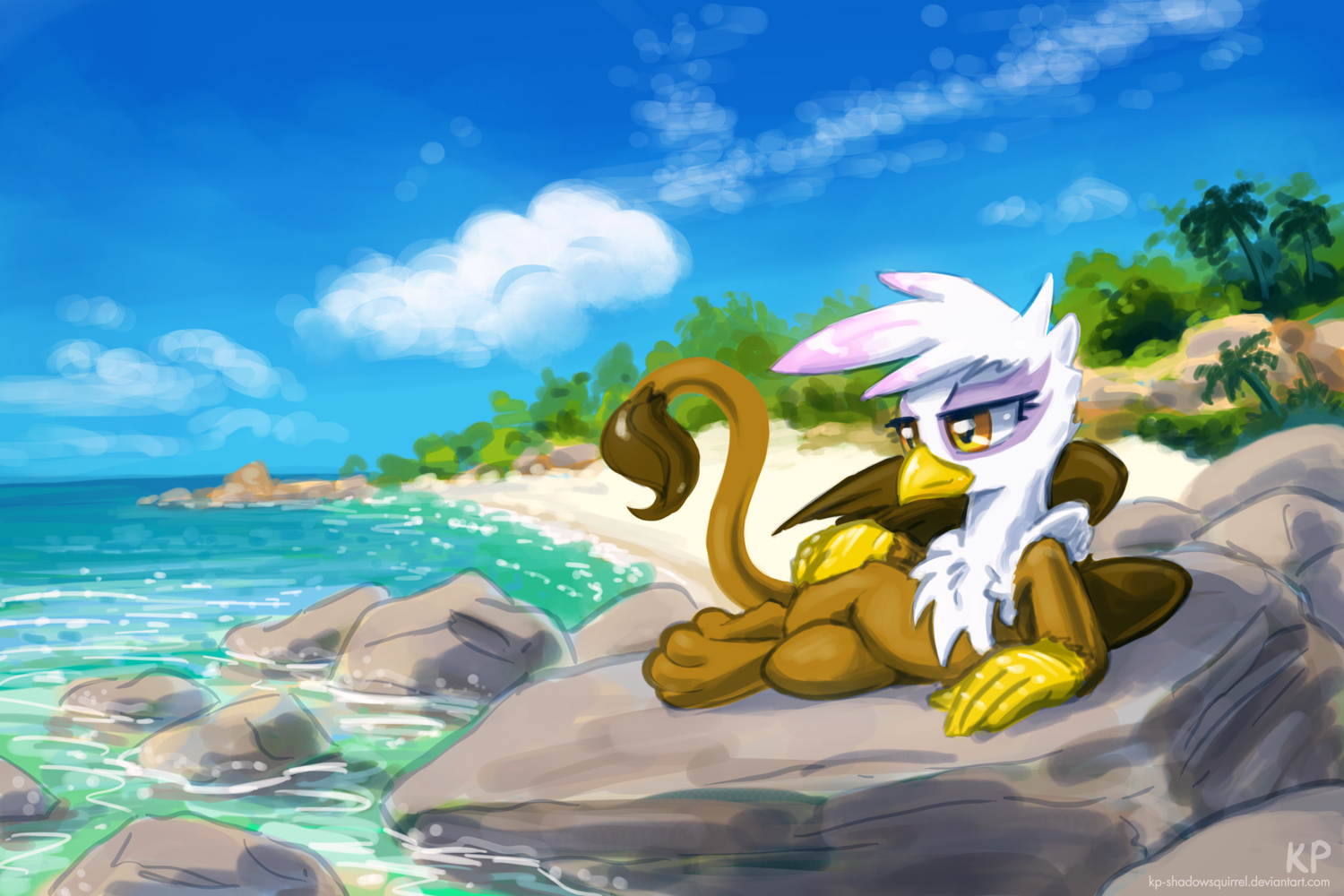 Gilda at the beach