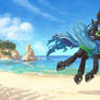 Chrysalis is still at the beach