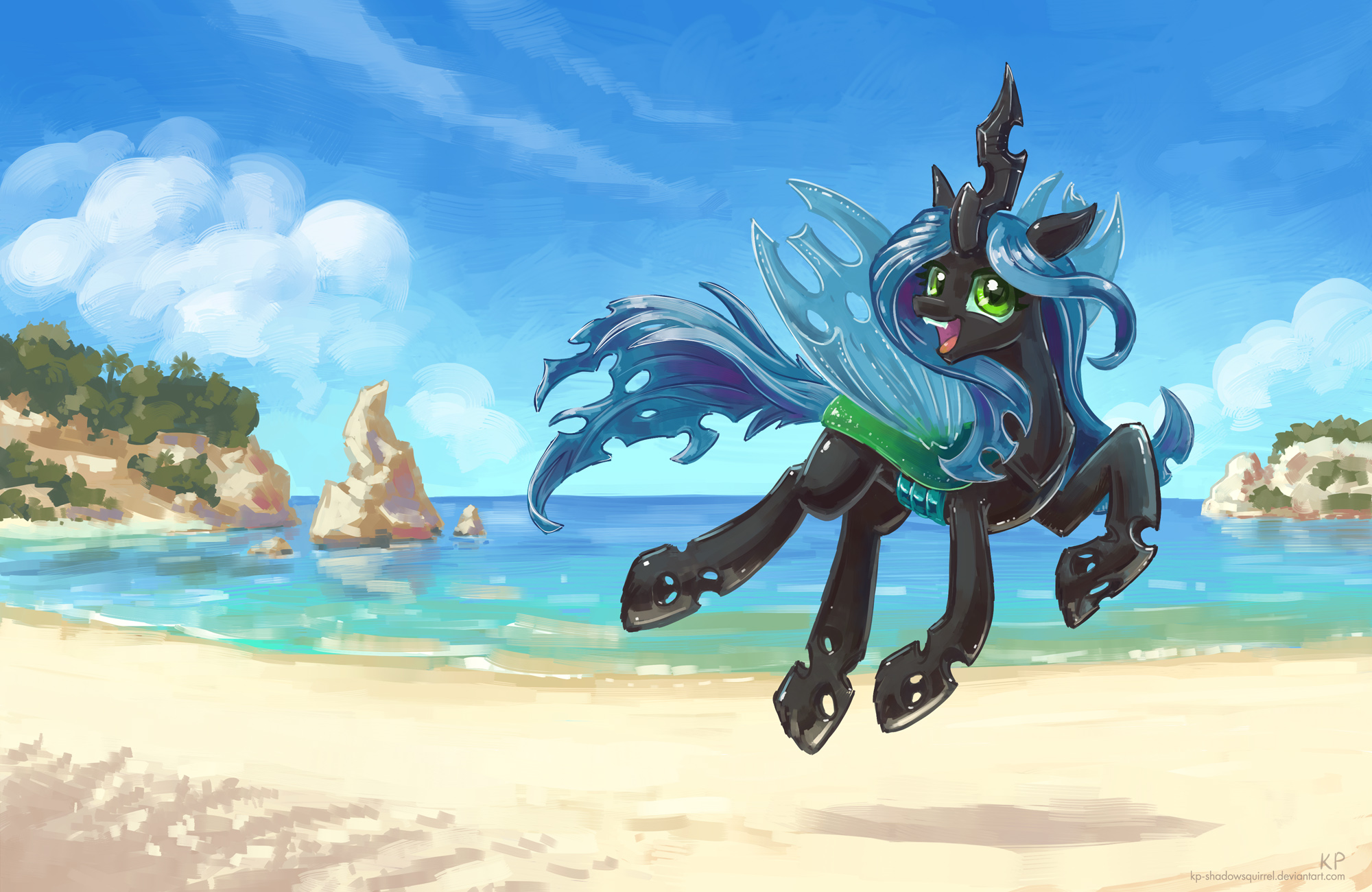 Chrysalis is still at the beach