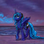 In the pale moonlight