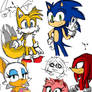 Sonic characters doodle