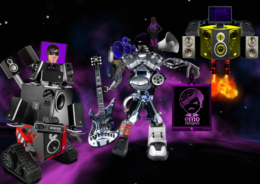 Emo Ranger Introspective emo ranger rock robot by gonjomoon on DeviantArt
