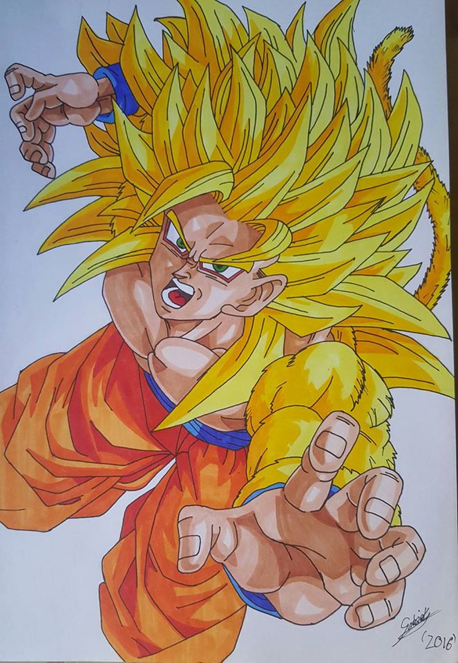 Como desenhar o goku ssj 4 DOURADO 🔥💯 