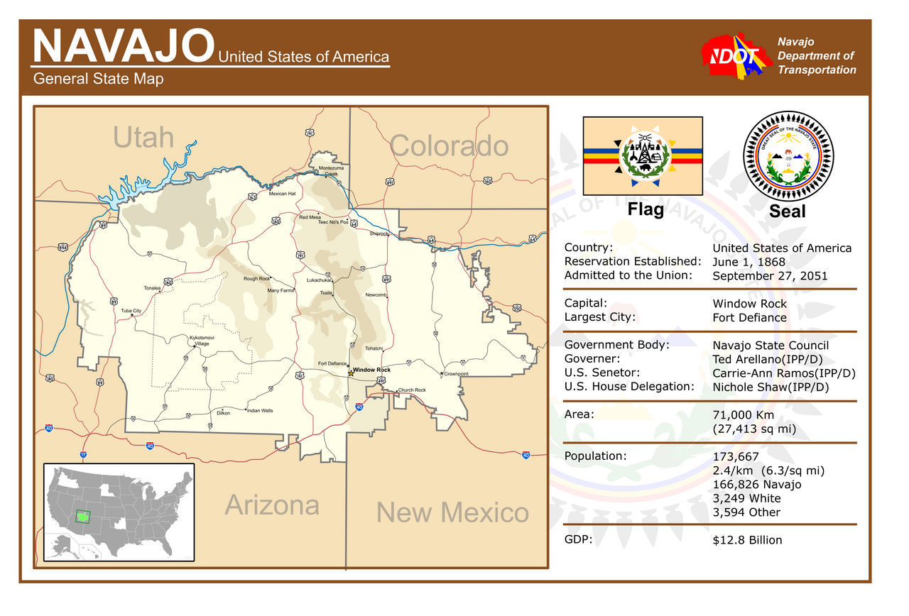 Navajo General State Map by LaMamelle on DeviantArt