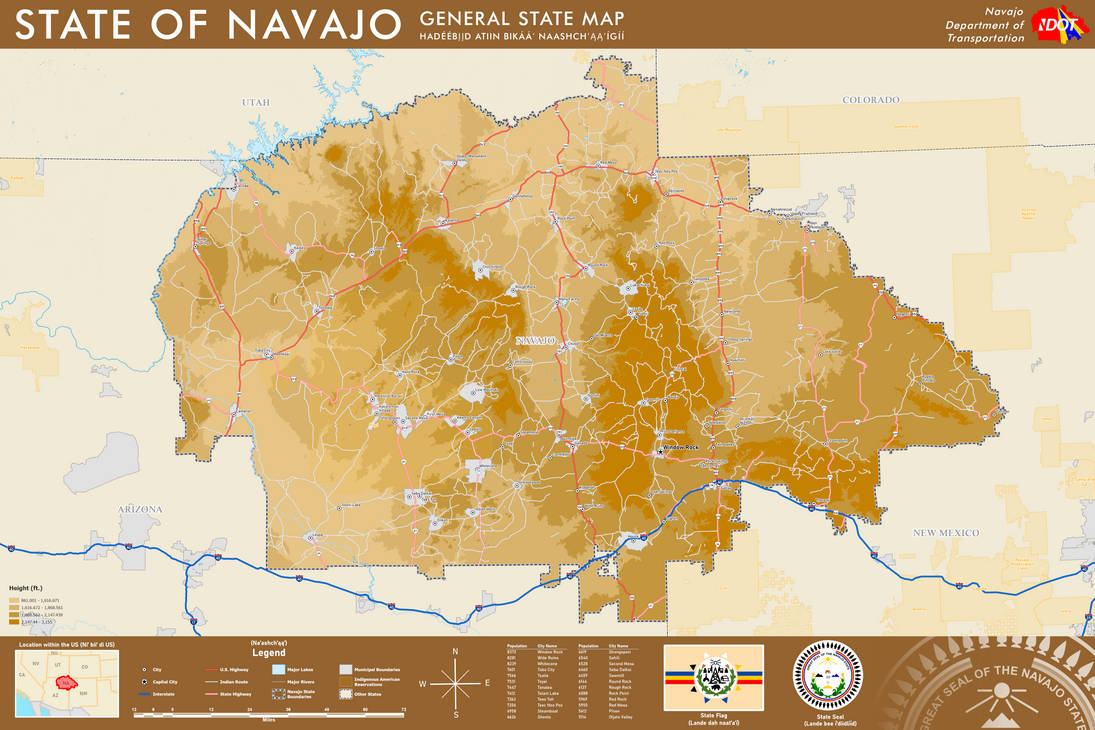 Navajo State Map by LaMamelle on DeviantArt