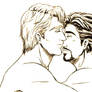 Steve/Tony: Cuddle