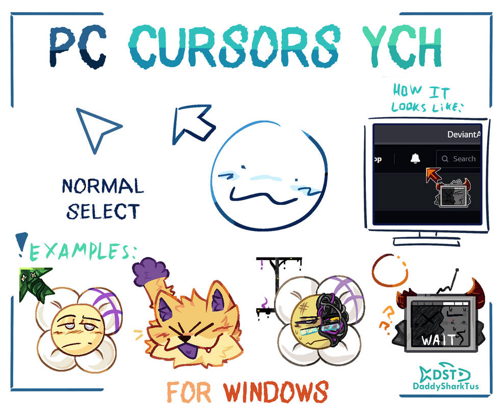 PC cursors YCH 5 SLOTS 1/5 by DaddySharkTus on DeviantArt