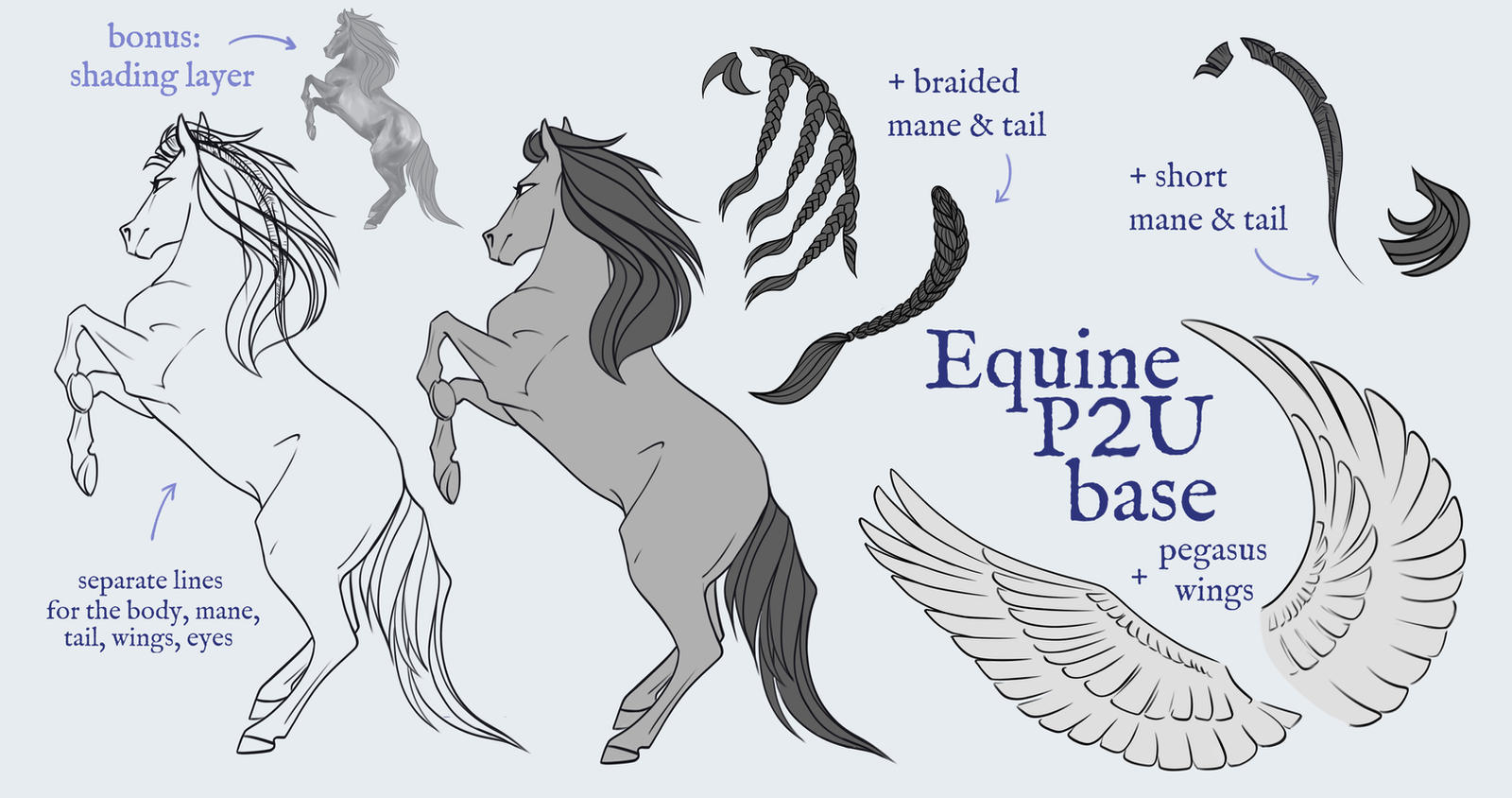 P2U Equine | Horse | Pegasus Base