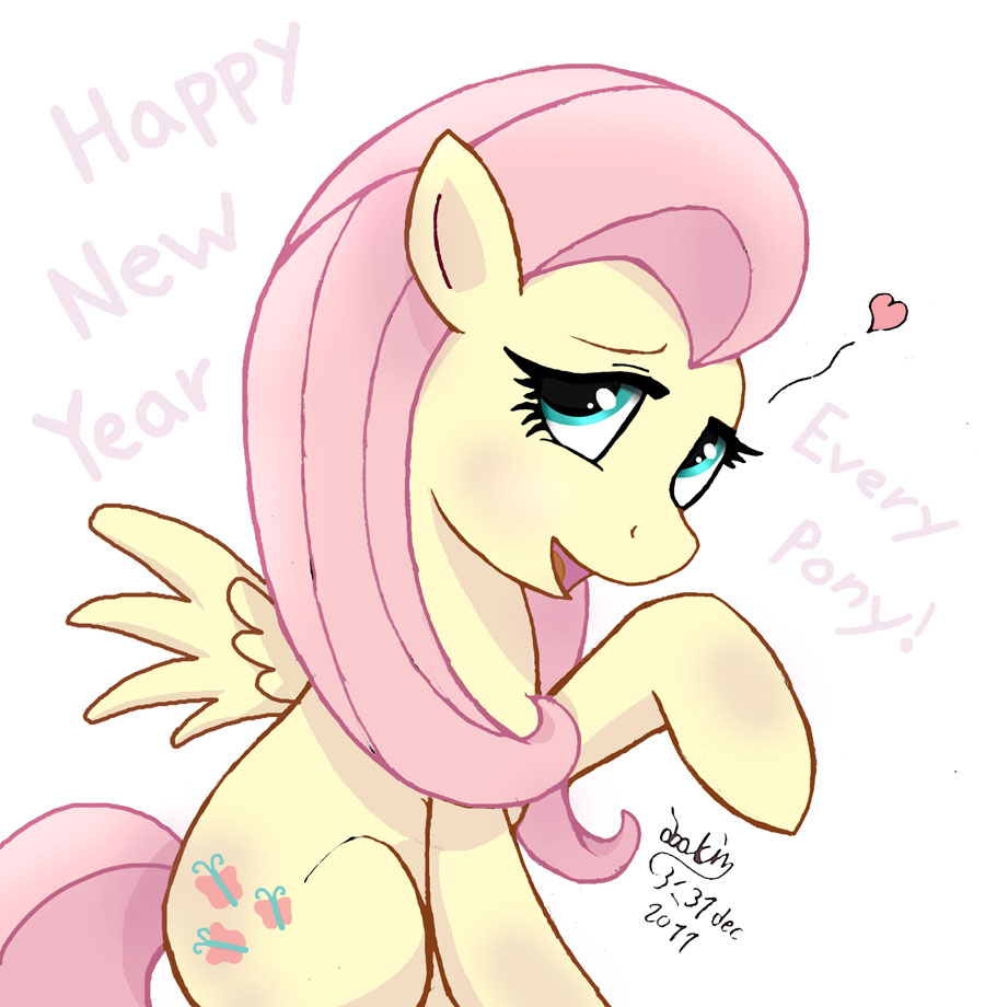 Fluttershy Happy New Year 2012