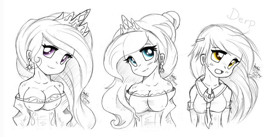 MLP FIM Human Princesses And Derpy By Joakaha On DeviantArt mlp-fim-human-princesses-and-derpy-by-joakaha-on-deviantart