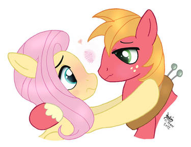 MLP FIM - Fluttershy and Big Macintosh Shy Love