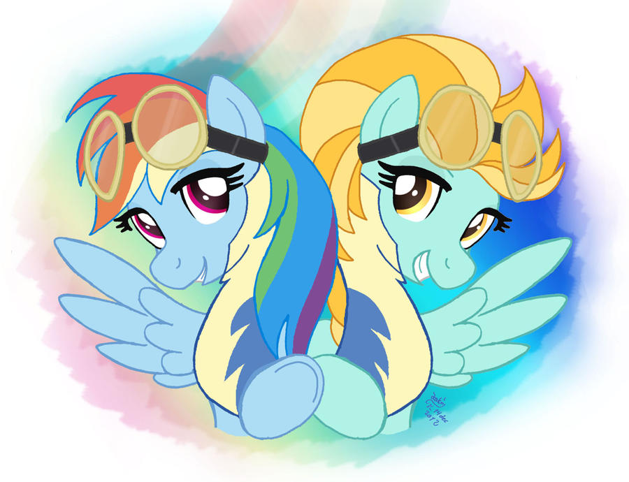 MLP FIM - Rainbow Dash And Lightning Dust