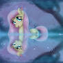 MLP FIM - Fluttershy Night Bath In The Rain