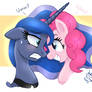 MLP FIM - Princess Luna And Attention Pinkie Pie