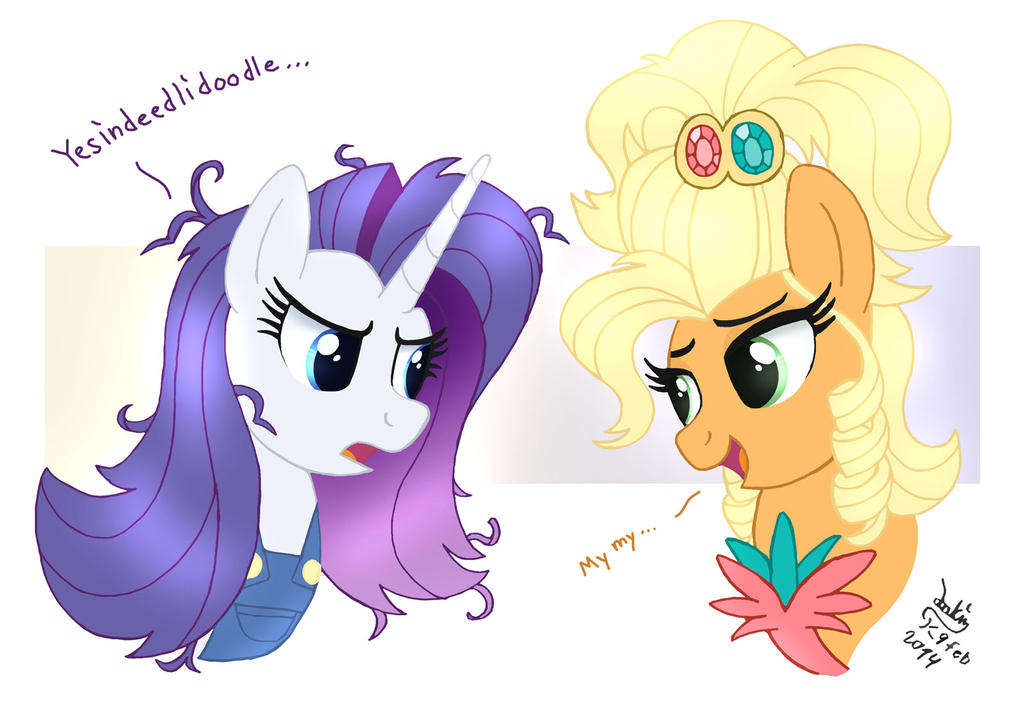 MLP FIM - Rarity And Applejack Opposite by Joakaha on DeviantArt