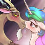 MLP FIM - Discord And Celestia Kissing