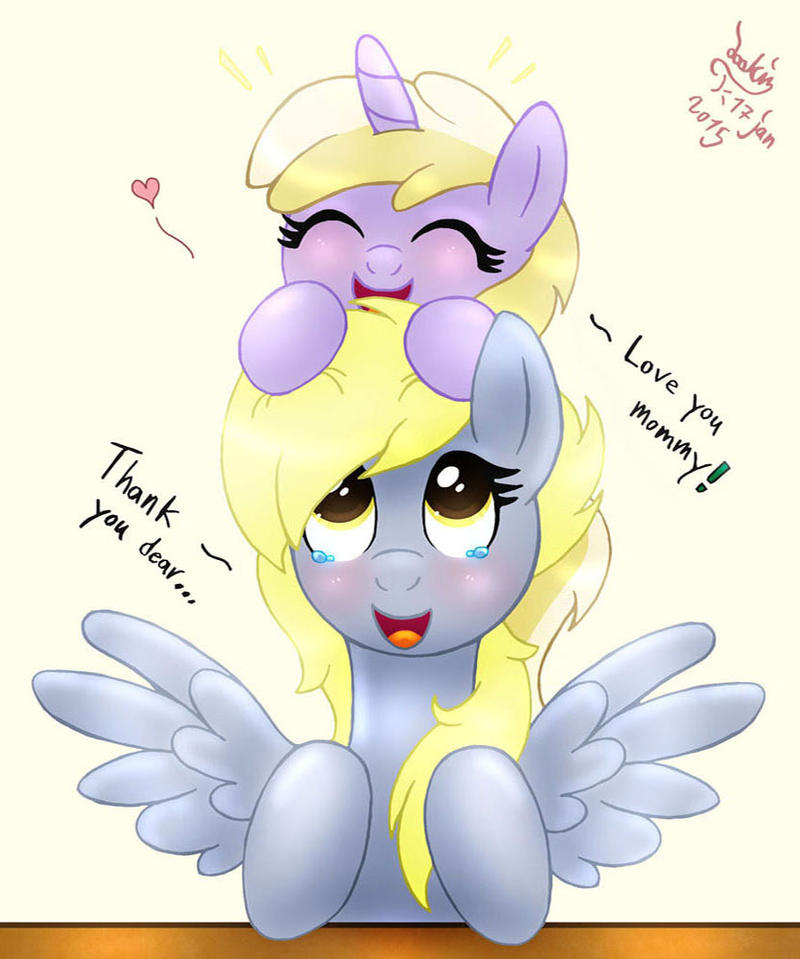 Derpy Love MLP FIM - Dinky Love Mommy Derpy by Joakaha on DeviantArt