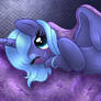MLP FIM - Young Princess Luna Cute Bed Pose