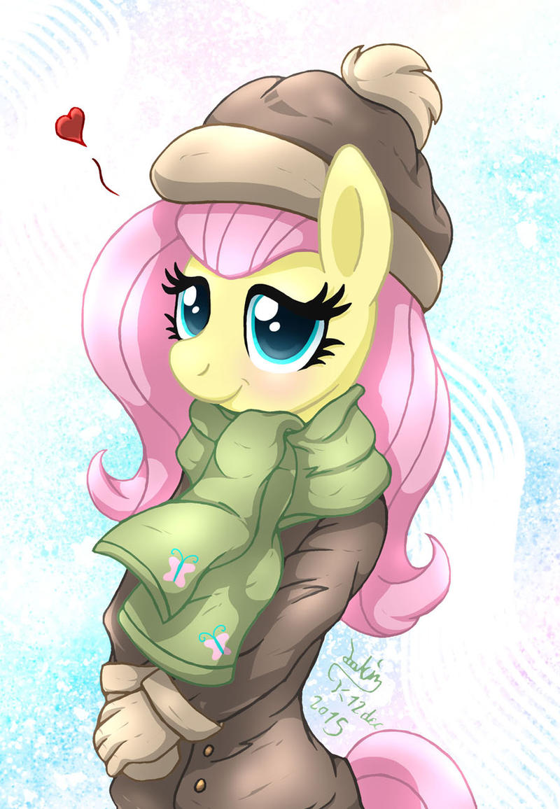 MLP FIM - Anthro Fluttershy Winter Clothes