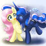 MLP FIM - Princess Luna Silly Kiss Fluttershy