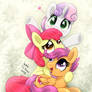 MLP FIM - Cute Sweetie Belle Apple Bloom Scootaloo