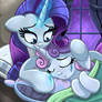 MLP FIM - Rarity Comforting Sweetie Belle