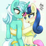 MLP FIM - Anthro Lyra And Bon Bon On Vacation