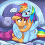 MLP FIM - Rainbow Dash Comforting Scootaloo V 1