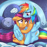 MLP FIM - Rainbow Dash Comforting Scootaloo V 2